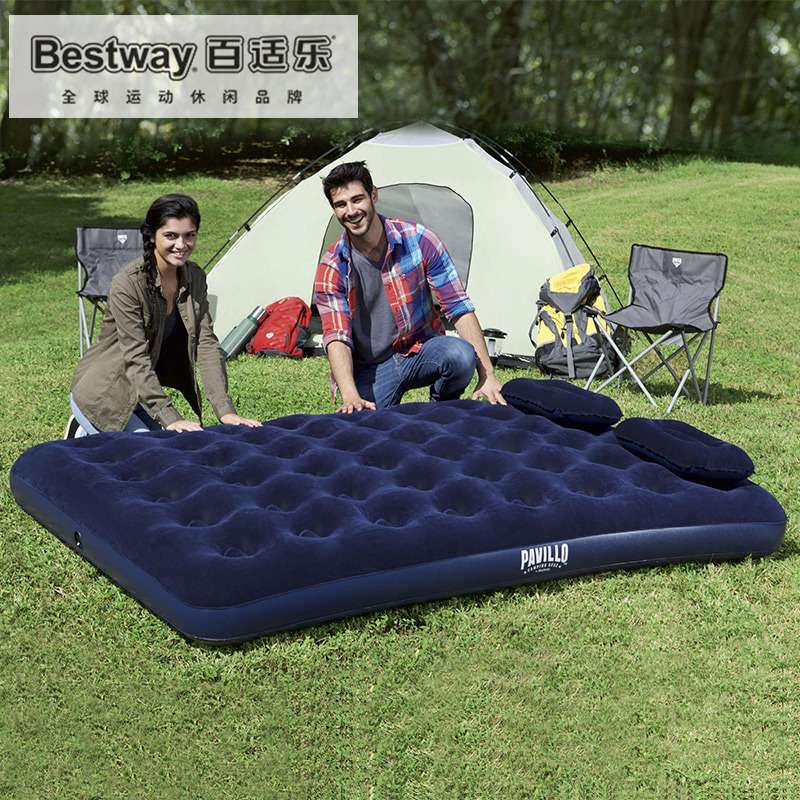 Bestway67374套装充气床垫 植绒蜂窝家用充气床 套装床带充气枕头