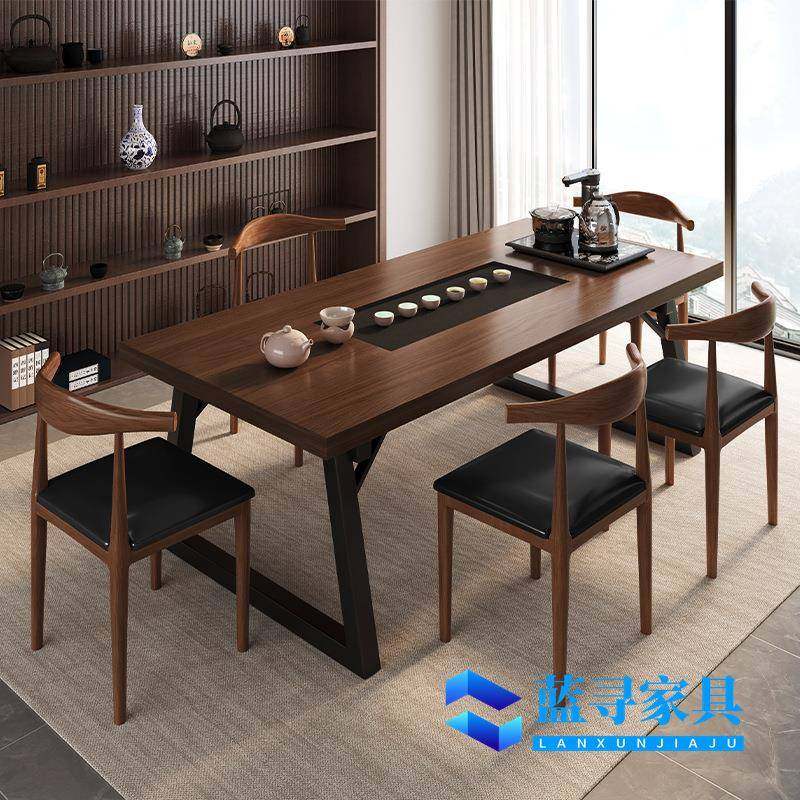 新中式阳台茶桌椅组合仿实木色茶台现代简约一体嵌入式家用茶几桌,电子元器件市场,其它元器件,淘宝优惠券,粉丝福利购,淘宝优惠卷