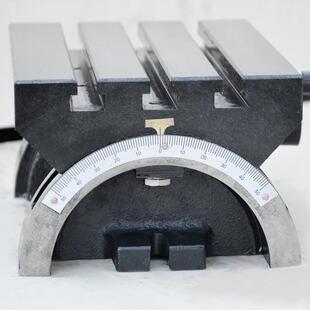 可调式角度可倾斜工作台小型铣床钻床优质铸铁精密旋转工作台15寸