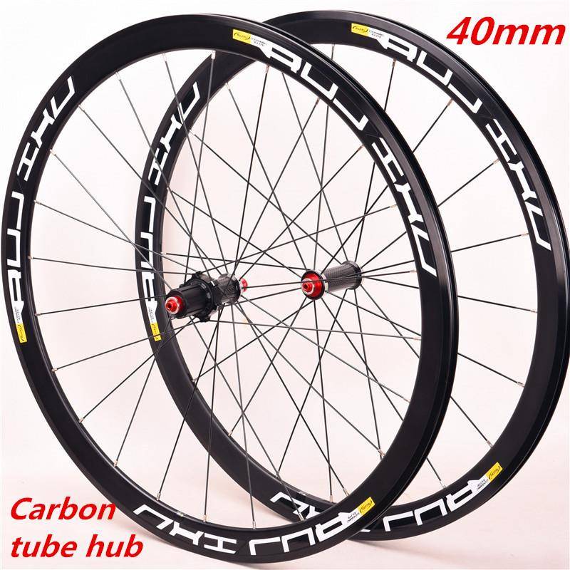 厂家直销超轻120响700C40mm公路自行车轮组7培林直拉轮组