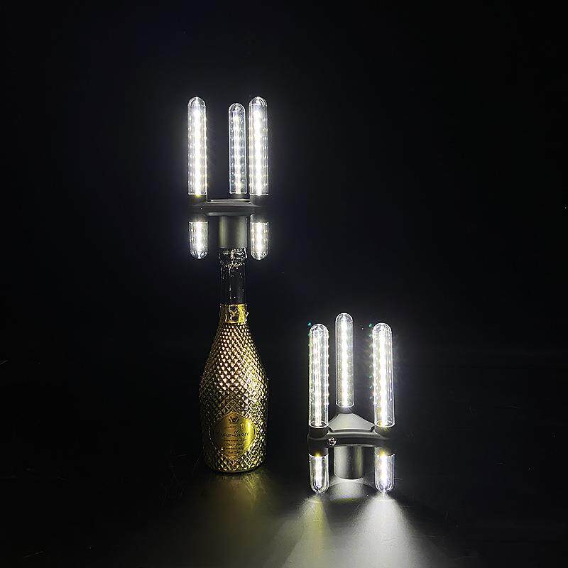 三头led爆闪棒香槟酒吧发光棒KTV夜店出酒香槟棒上酒道具闪光