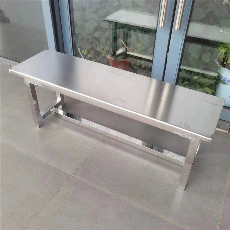 不锈钢长条浴室凳更衣室休闲息长凳医院无尘车间长换鞋凳