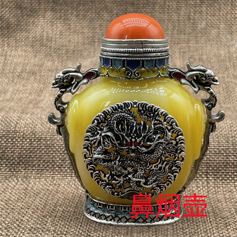 便携鼻烟壶古玩把件客厅古典工艺装饰摆件老物件烟具鼻烟壶收藏品