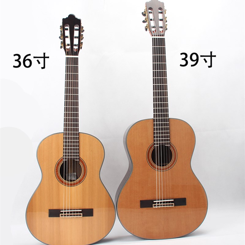 手工单板古典吉他3寸39寸红松云杉电箱古典单板尼龙左手全单古典