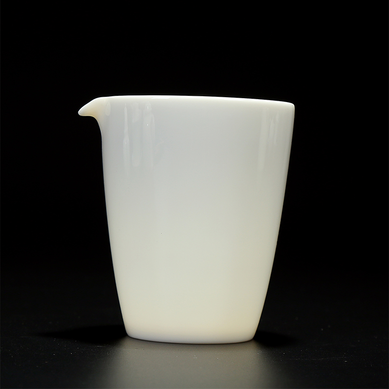 230毫升羊脂玉白瓷公道杯大号公允直身茶海功夫茶杯道配件 分茶器