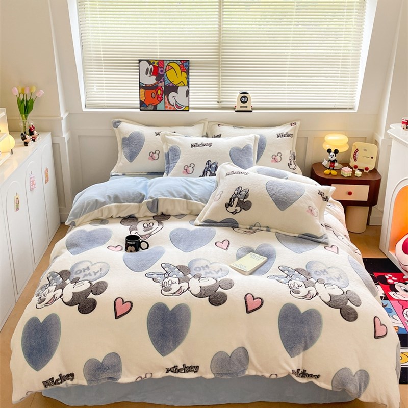 冬季被单件面毛绒被罩类珊瑚绒学生宿舍防静电可裸睡