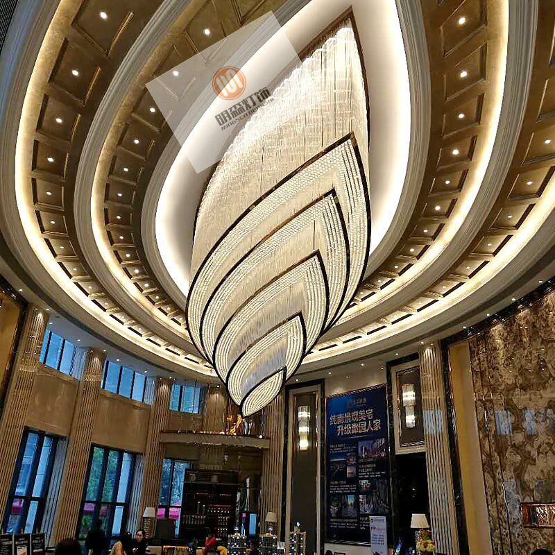 创意酒店大堂宴会厅客房灯具高端工程水晶吊灯售楼部餐厅定制灯具