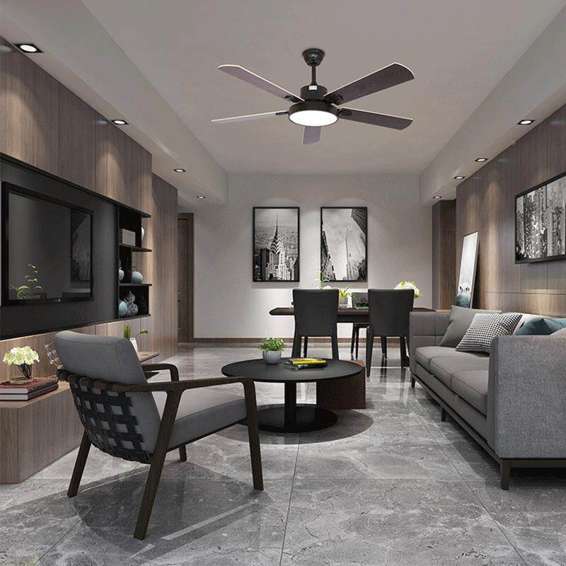 现代简e约风灯卧室风扇吸顶灯d无品牌/客厅灯餐厅吊扇灯l扇木叶吊