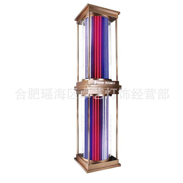 PC免玻璃无电机落地灯标理发店D转HGM灯LE廊志灯美发转灯发厂家直