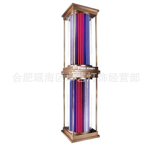 PC免玻璃无电机落地灯标理发店D转HGM灯LE廊志灯美发转灯发厂家直