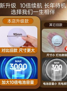 感充应小夜灯磁吸电大容量人体智能ed灯66058家l走用过道廊灯超长