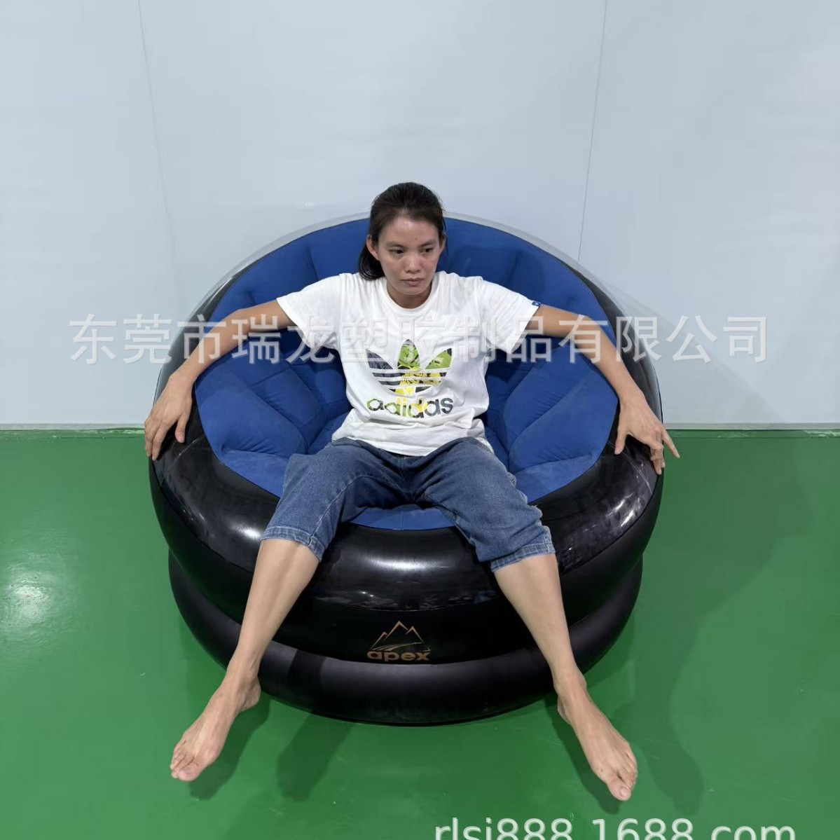 懒人植绒沙发懒骨头充气沙发单人沙发午休躺椅
