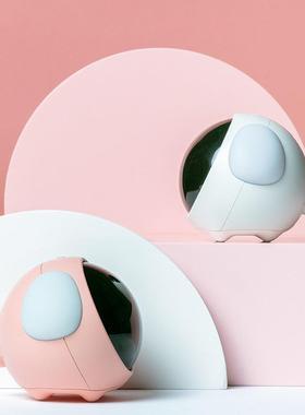 聪明JTI闹钟多功表情闹铃声控能小灯充电儿童卡通夜像素小闹钟