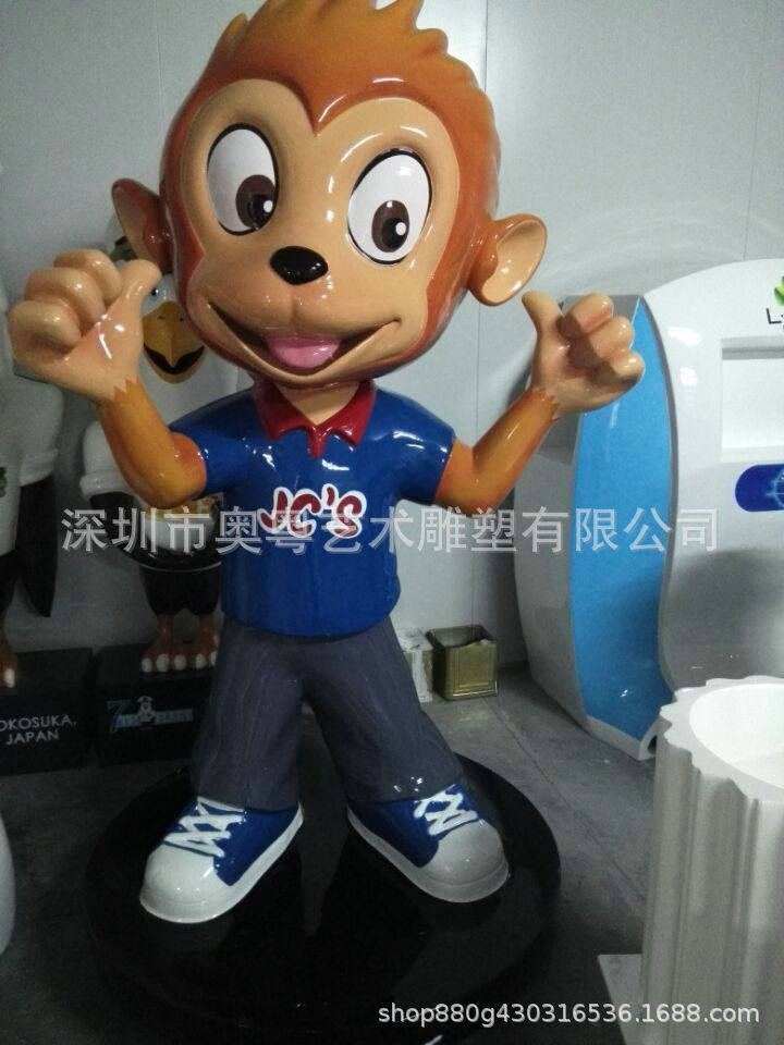 玻璃钢雕塑公仔落地美陈摆件品景观园林大型树脂动物大型厂家出售