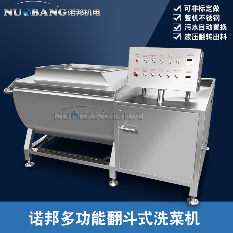 翻斗式自动出料蔬菜清洗机