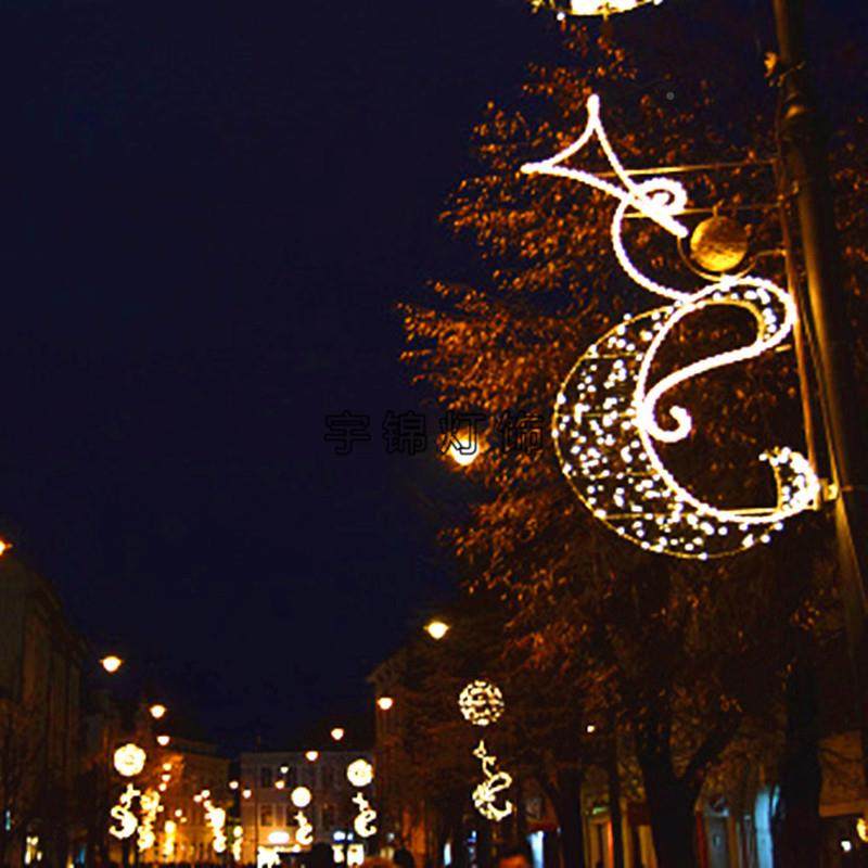厂家节亮化灯LED发光灯圈图案彩灯梦幻光花YJ-DGZXD装饰道路杆造