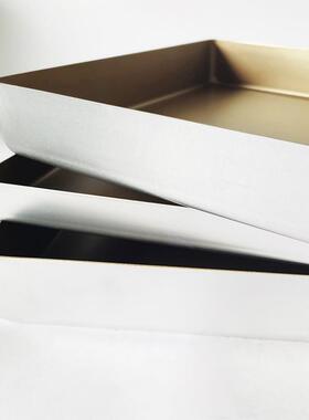 三能金色不沾RWS糖方形烤盘用古家早正方形盘金低28x28蛋糕卷烘焙