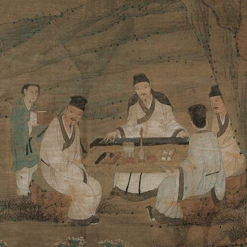 景周臣香山九图古名家书法FOG山水人物风代画复制品艺术老微喷装