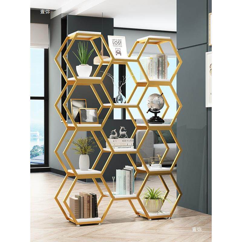 铁隔断置架办公cw-2室风隔断客厅玄关花艺架创意六边物形商品展示