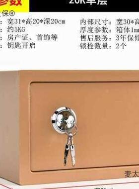 保箱小型入墙险收纳箱宿舍急速带锁贵重品厂销42934物发货家庭麦