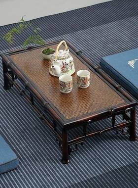 小茶桌新中式具筇家榻榻竹米小炕床桌罗汉矮桌IBE茶台飘窗小炕几r