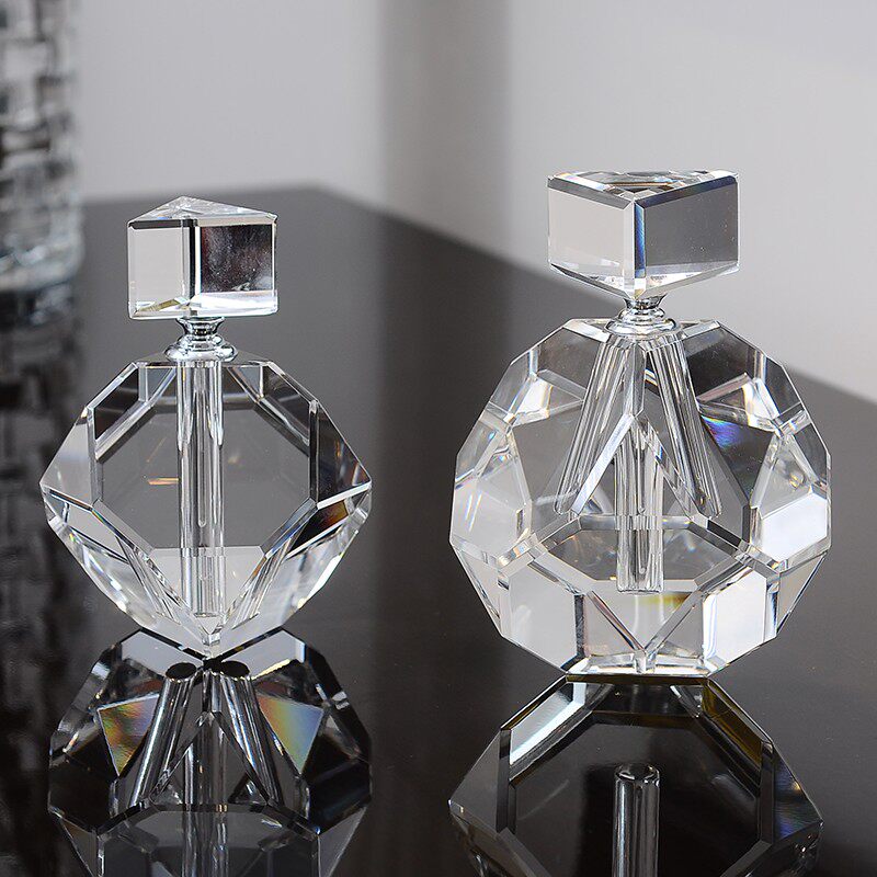 欧式水晶玻璃香水瓶摆件 样板房摆件酒柜梳妆台香水瓶装饰品摆件