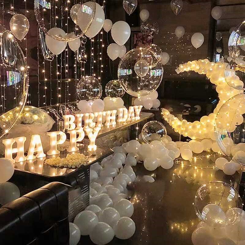 求婚浪漫道具惊喜场景创意布置气球套餐字母灯告表白室内装饰