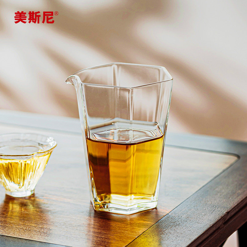 美斯尼玻璃杯公道杯耐热分茶器茶海单个公杯高硼硅分茶杯功夫茶具