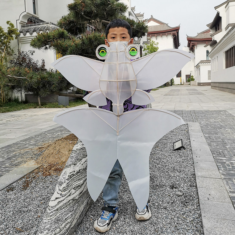 立体空白金鱼风筝传统工艺竹子骨架手工轧制DIY绘画涂鸦填色不飞