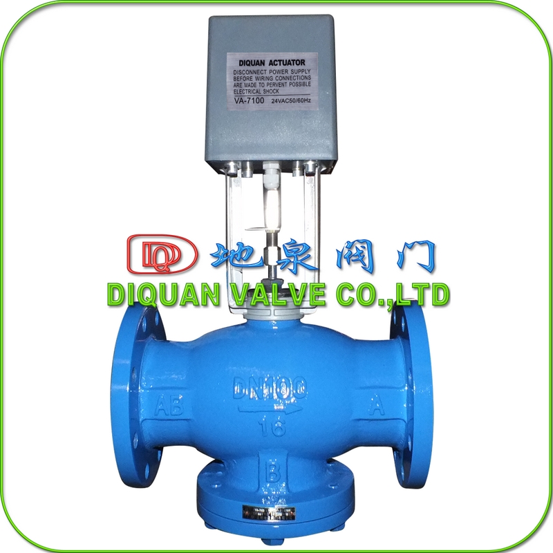 比例积分模拟量执行器0-10v/-20m法兰电动温控二通调节冷热水