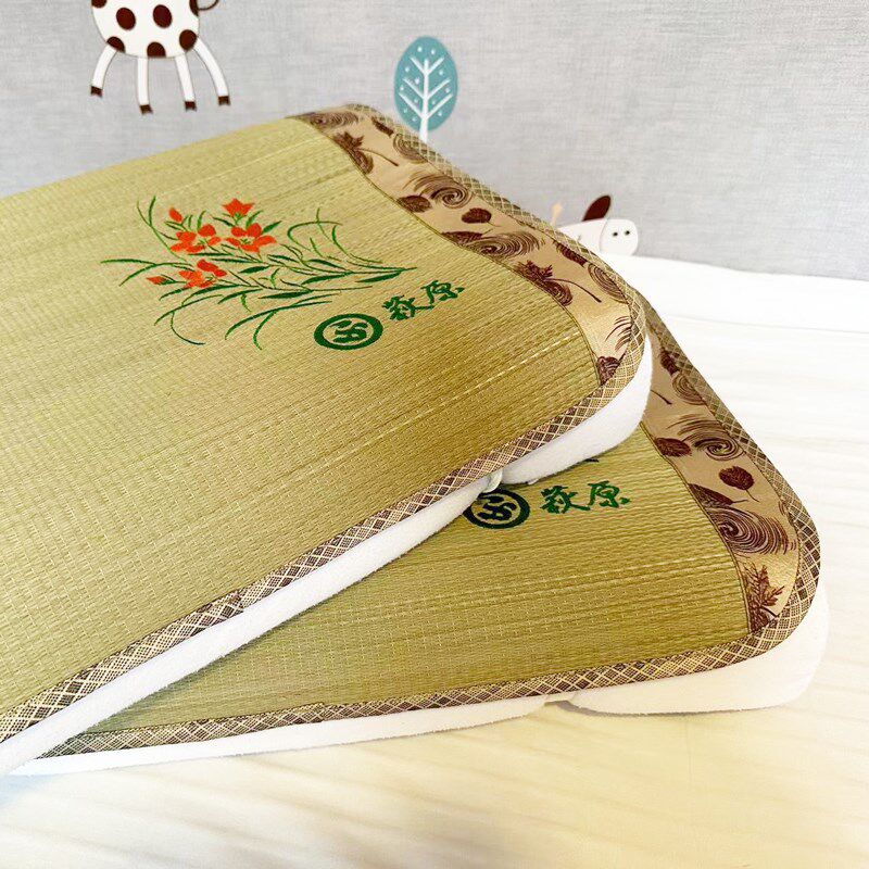 夏季蔺草枕席草席枕垫子天兰草枕巾双人席子枕片凉席枕头套单人枕