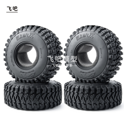 2.2寸仿真胎皮 125MM攀爬夹胎轮胎SCX10 RR10幽灵TRX4 KM2