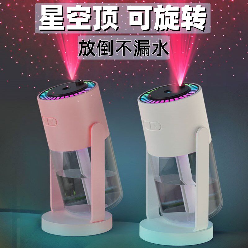 2024年新款加湿器家用静音卧室办公室小型创意氛围灯空气香薰喷雾