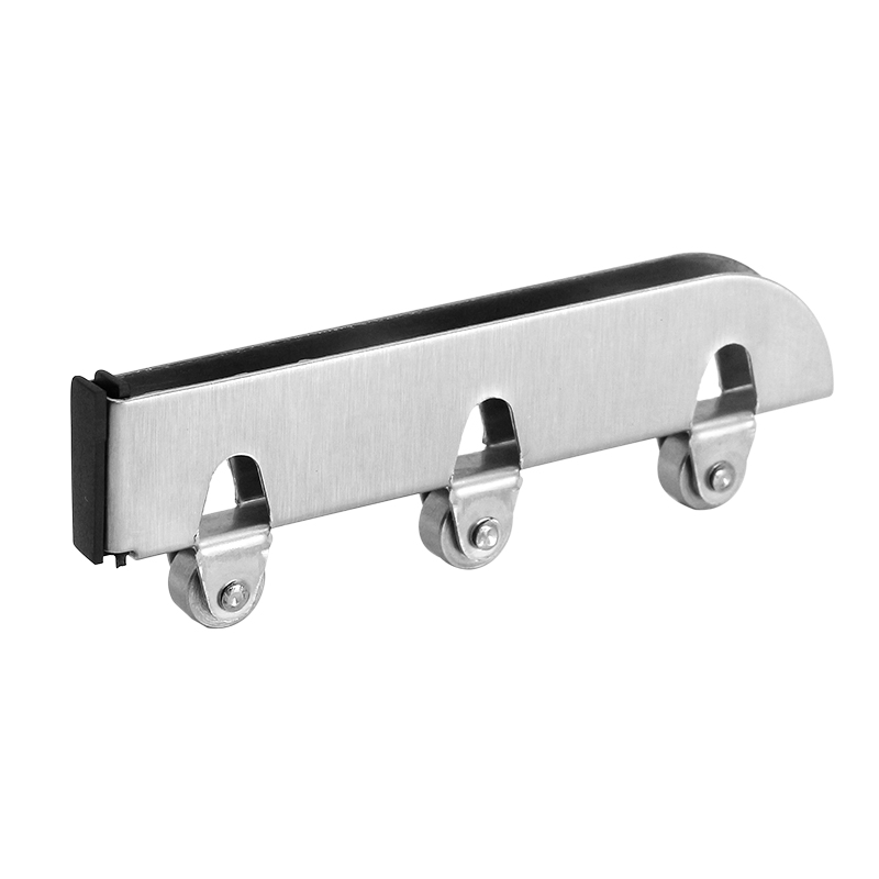 个装30不锈钢三轮5mm玻璃滑轮推拉移门轮子展柜书柜门轨道滚轮