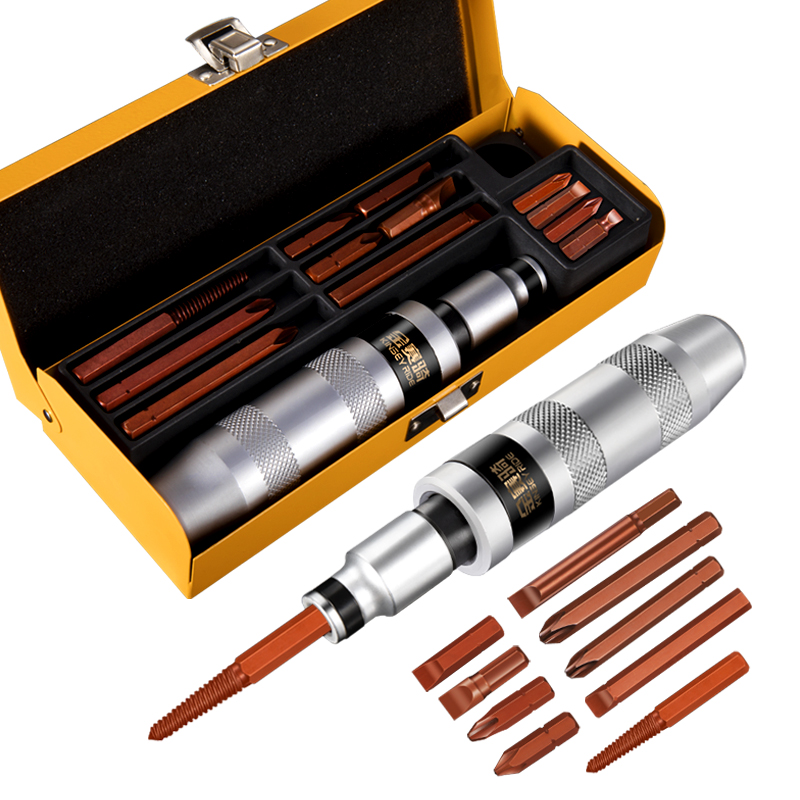 破开生锈死螺丝冲击螺丝刀断头螺丝取出器撞批十字螺丝起子穿心起