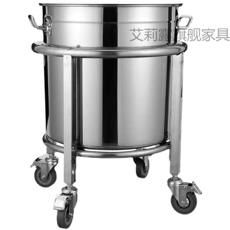 保温保温桶保温桶汤桶加厚不锈钢汤桶架子汤锅开水桶带滑轮支架食
