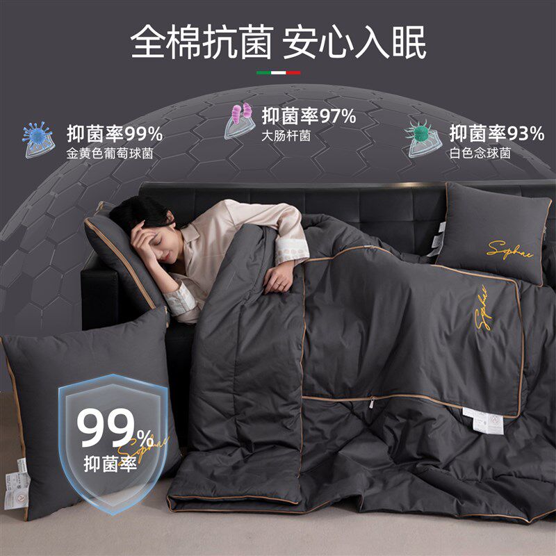 A类纯棉抱枕被子汽车新款午睡毯二合一抗菌高档车载抱枕盖毯两用