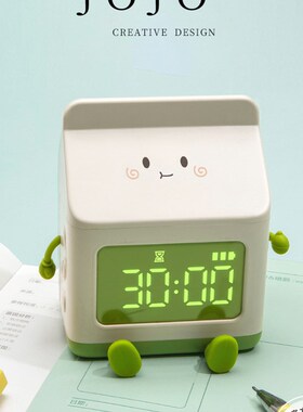 JOJOS L. PD.xinwei.牛奶盒闹钟学生专用倒计时时间管理  菲塔