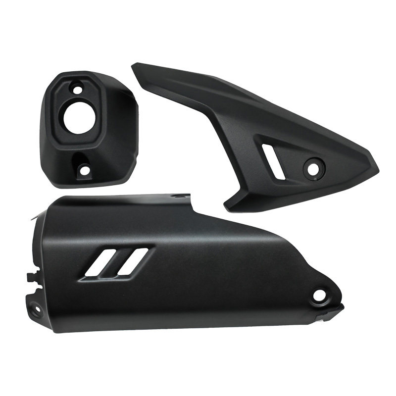 原厂HJ150T-28滑板车机车消音器侧罩消音器尾罩UHR150排气管罩