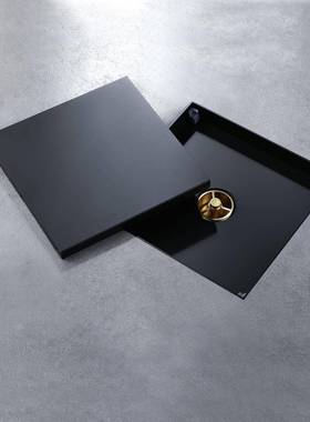 200*200mm不锈钢黑色隐形阳台浴室卫生间地漏防臭HID698-1