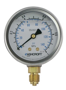 ASHCROFT压力表美国雅斯科60MPaG1/4测压液压油测试表高压低压表