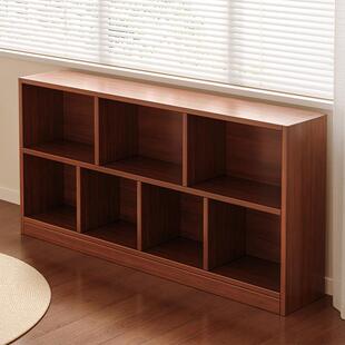 书架落地置物架客厅家用矮柜子收纳柜卧室置物柜格子柜飘窗书柜