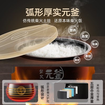 小熊电饭锅家用迷你小型多功能1到2一3人快煮微压力电饭锅烹饪机