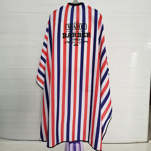 理发围布条纹复古barber发廊理发店专用美发剪发不粘发加大围衣