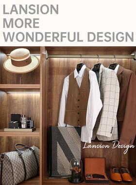 定格 样板间衣柜摆件男士衣帽间衣服棕色系列衬衫装饰品软装组合