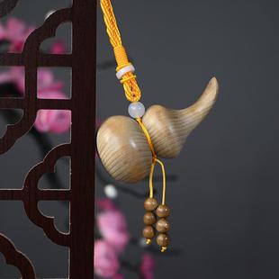 金丝楠木雕刻葫芦文玩手把件木质手把件钥匙扣吊件挂饰工艺品