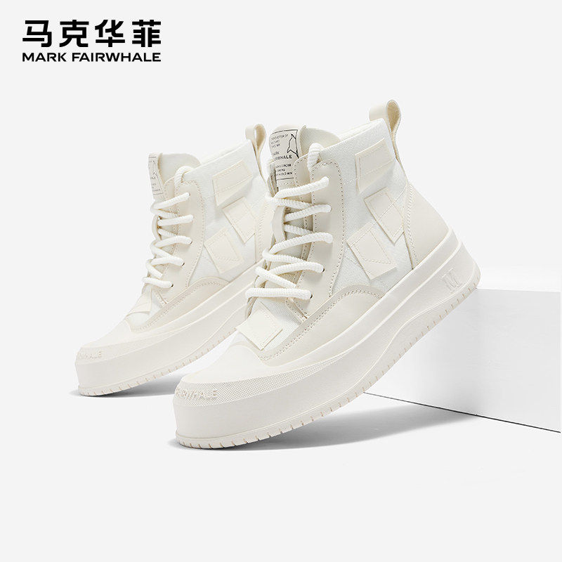 马克华菲透气百搭潮流男鞋帆布鞋
