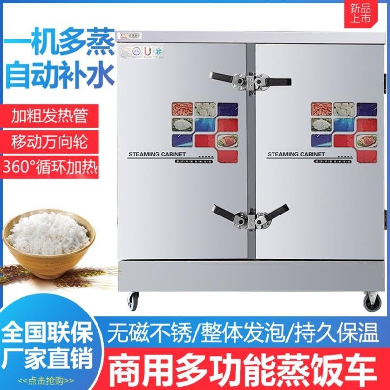 双门蒸饭柜蒸饭机商用蒸饭柜双门24盘燃气蒸箱大型食堂蒸饭车36盘