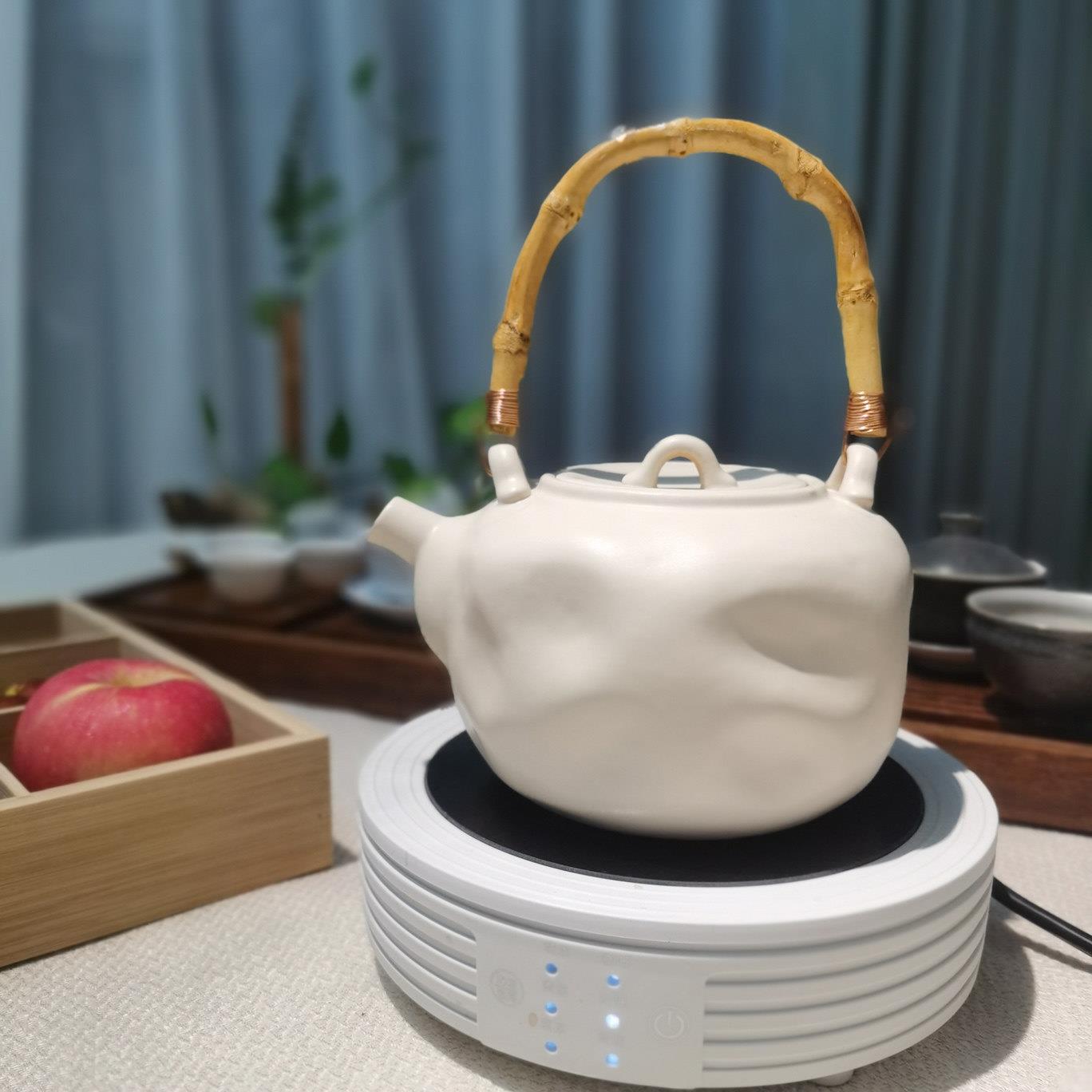 粗陶仿古窑变围炉煮茶壶陶瓷家用烧水电陶壶壶泡茶器功夫茶具茶