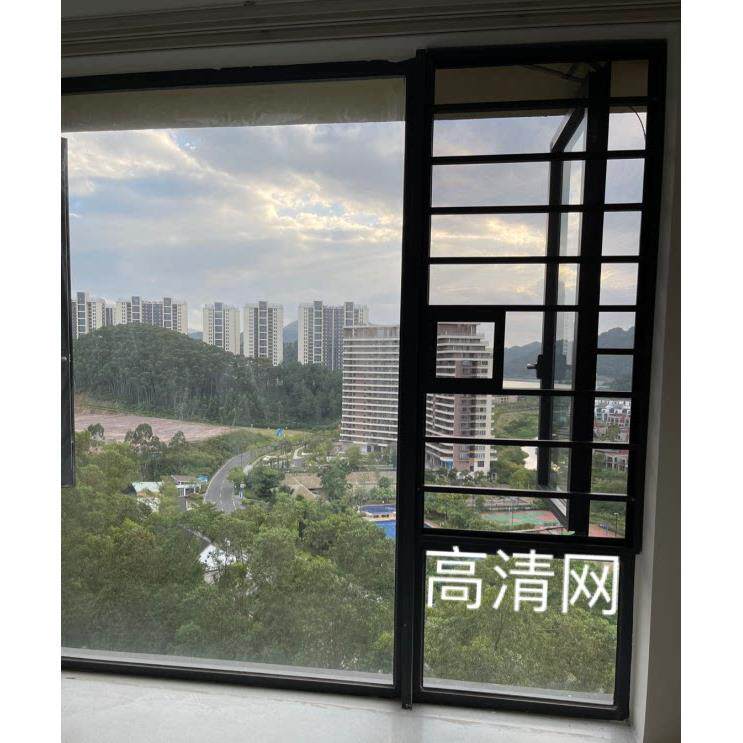 定做焊接横条造型窗花纱窗焊接易拆洗防蚊防鼠防护平开窗铝合金